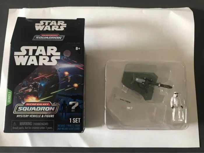 Figurine star wars micro galaxy squadron hover e web canon stormtrooper