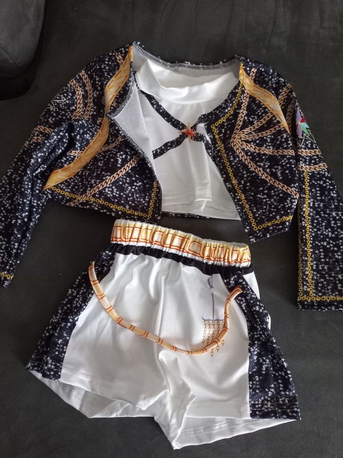 Ensemble veste short haut kpop k-pop demon hunters hunter 3/4 ans