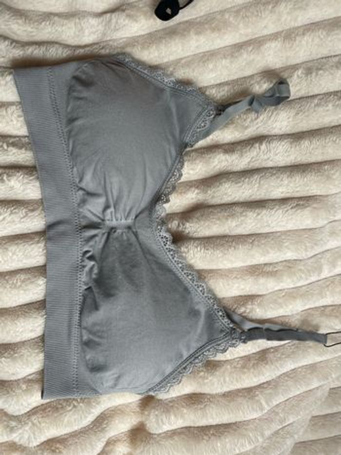 Lot de 2 brassières soutients  gorges d’allaitement noir et gris taille M - photo numéro 2