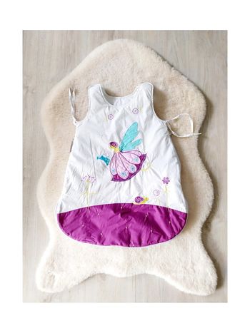 Gigoteuse  turbulette sans manches mi-saison pour bébé fille 0-3 mois broderie fée libellule