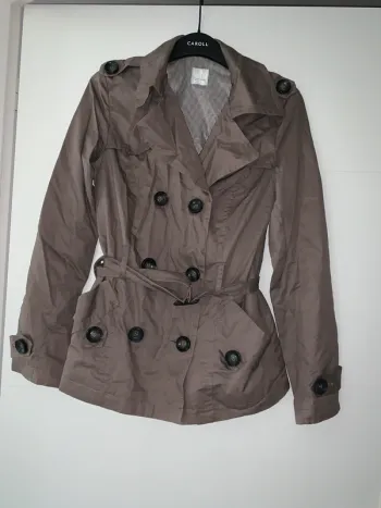 Veste trench camaïeu taille 36 coloris taupe