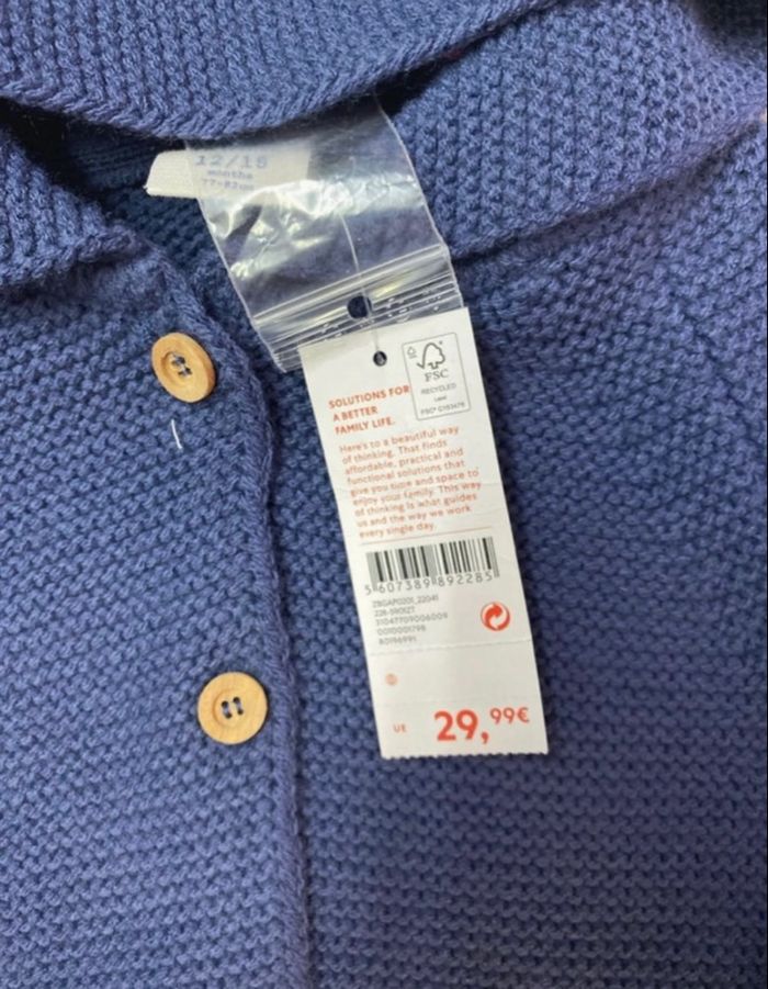 Gilet en maille bébé fille - neuf - Zippy - Taille 12 mois - photo numéro 2