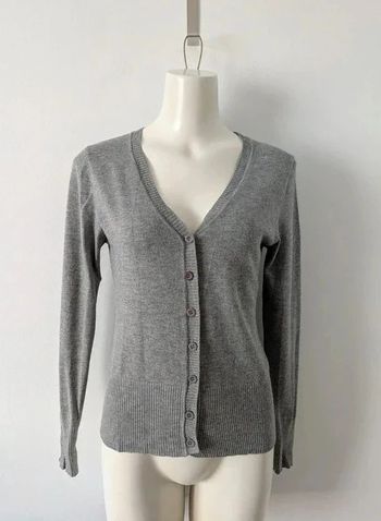 Gilet gris en viscose acrylique cachemire - taille S
