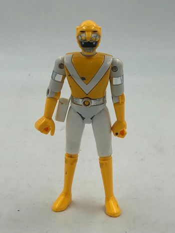 Figurine vintage Power Rangers jaune / Yellow  Bandai 1988 en métal