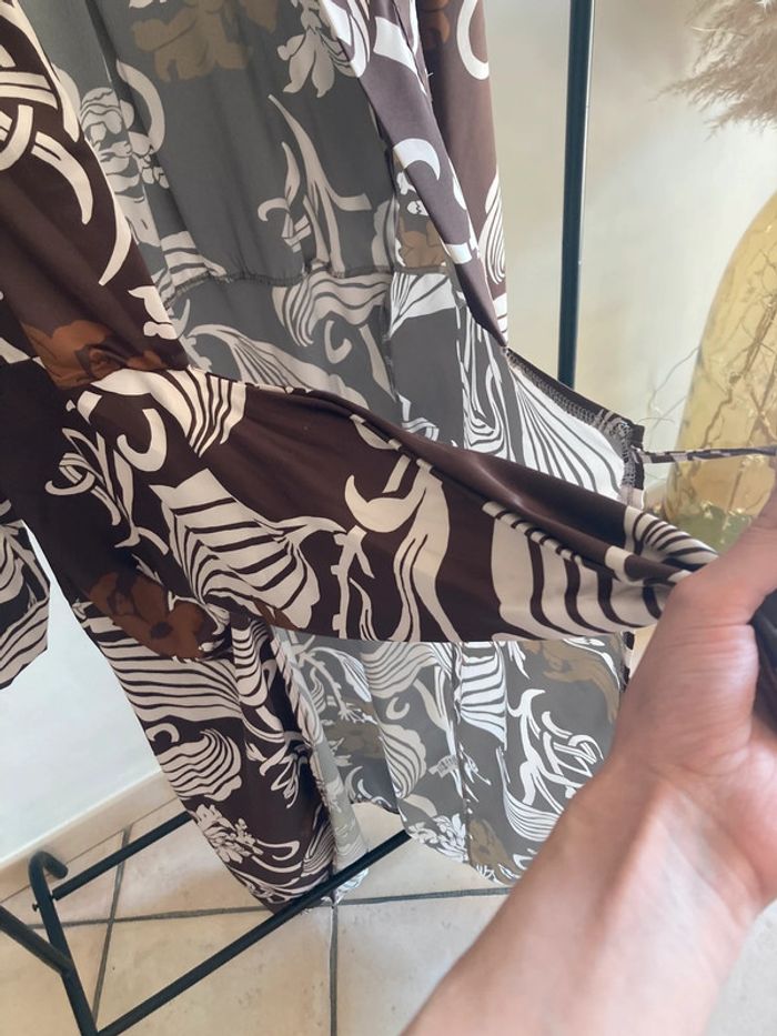 Robe longue portefeuille marron - photo numéro 2