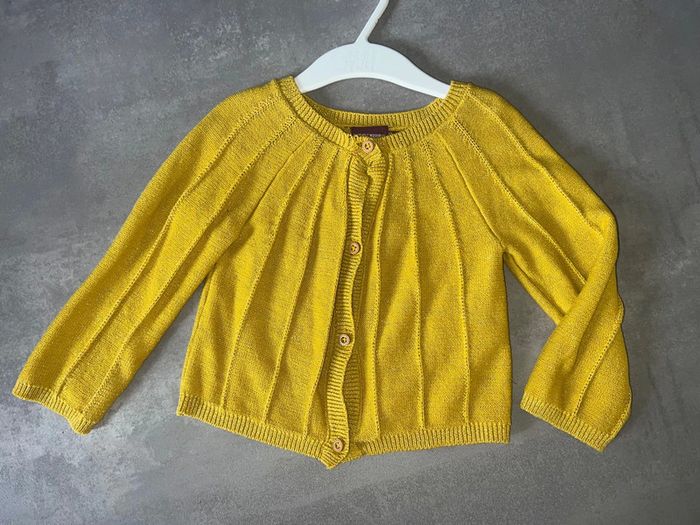 Gilet 24 23 mois 2 ans sergent major jaune à paillettes - photo numéro 4