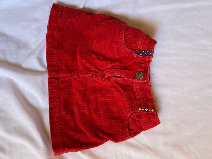 Jupe rouge en velours - photo numéro 2