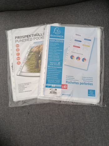 2x40 pochettes transparentes Exacompta neuves