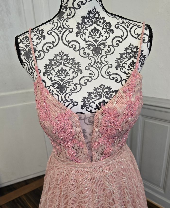 Robe de soirée rose clair pailleté taille 36 - photo numéro 5