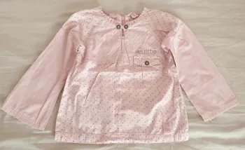 Haut rose manches longues 2 ans