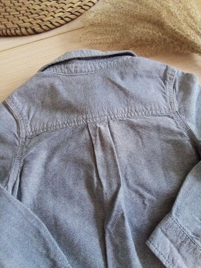 Chemise tons gris bleu TAO taille 2 ans - photo numéro 7