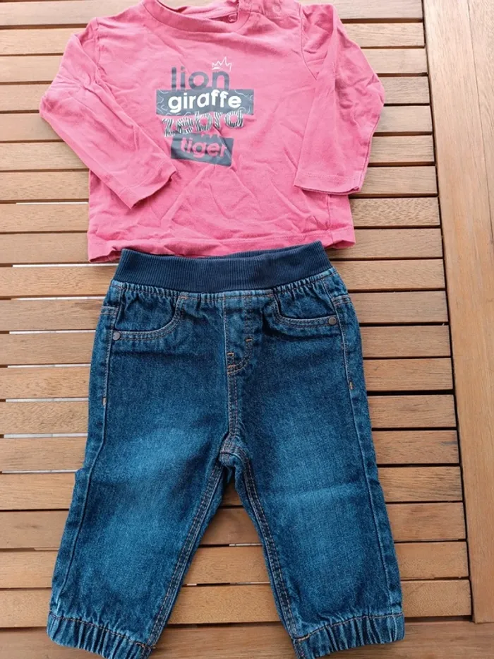 Ensemble bébé jeans garçon taille 9/12 mois