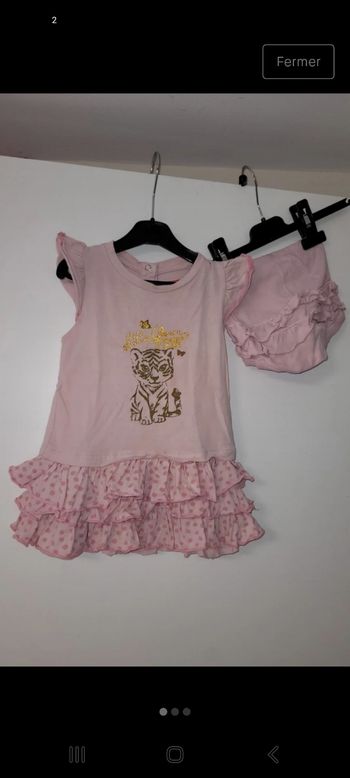 Ensemble robe + culotte fille 12 mois