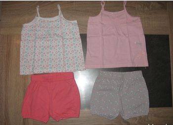 Ensemble débardeur short fille 24 mois