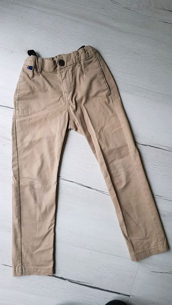 Pantalon en toile ikks beige garçon 7 ans cérémonie