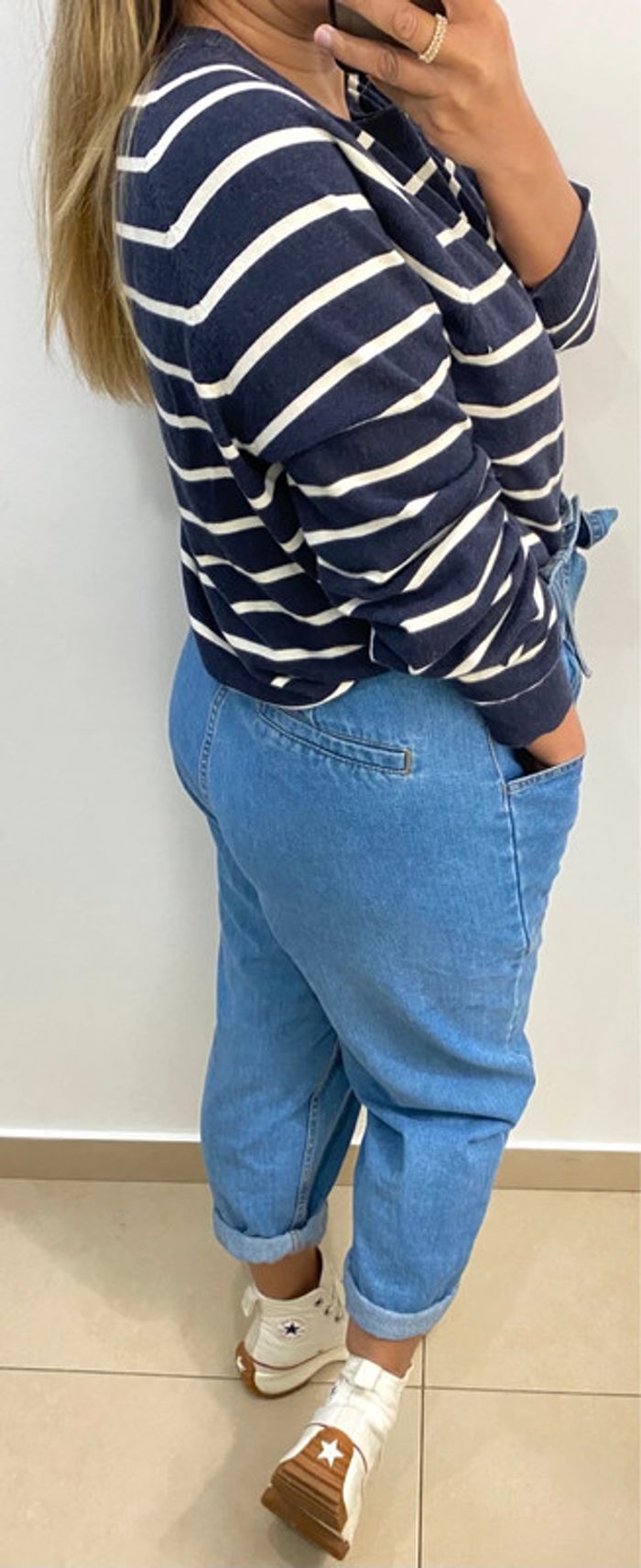Superbe Pull Marinière Taille L - photo numéro 7
