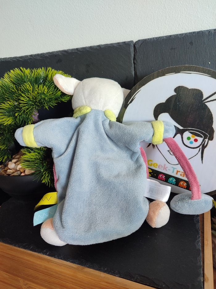 Marionnette Zigag agneau Doudou et Compagnie mouton spirale dc2563 bleu violet vert blanc - photo numéro 2