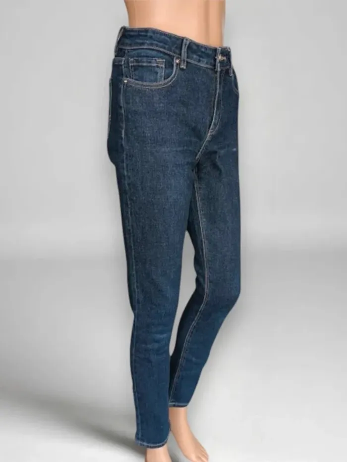 jean marque francaise Nagev ,coupe slim fit ,taille haute ,texture stretch ,coton organique - photo numéro 5