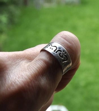 Bague métal argenté 19.3mm ajustable