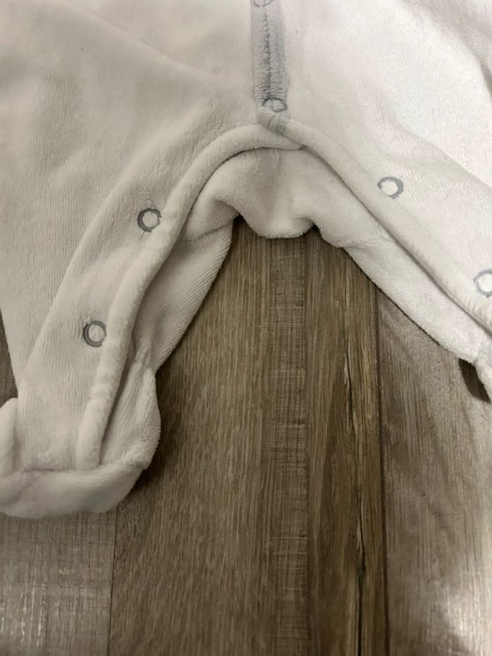 Pyjama naissance , velours blanc - photo numéro 6