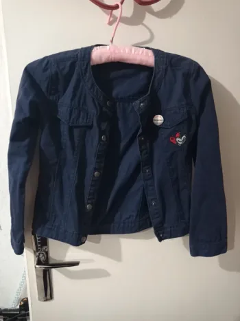 Veste en Jeans couleur bleu marine pour petite fille