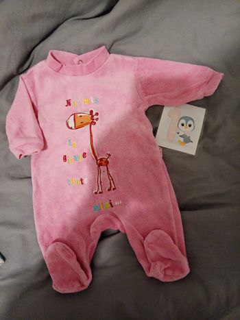 Pyjama rose "Noemie la girafe" _ T.54cm