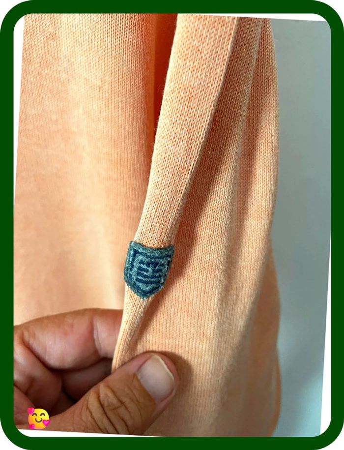 Pull coton zippé Serge Blanco – Homme – Taille XXXL – Orange effet délavé - photo numéro 3