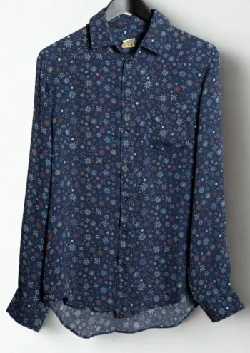 Chemise à motifs bleue en soie silk shirt Zadig & Voltaire Taille M
