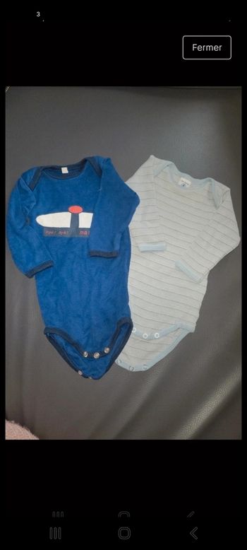Lot 2 bodies garçon 3 mois