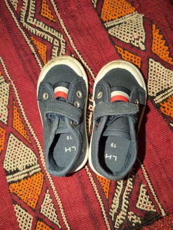 Chaussures mi saison scratch pratique bleu blanc rouge mixte 19