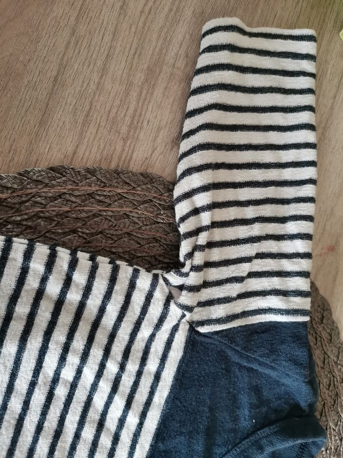 Petit pull léger 12 mois Tao tape à l'œil marinière - photo numéro 4