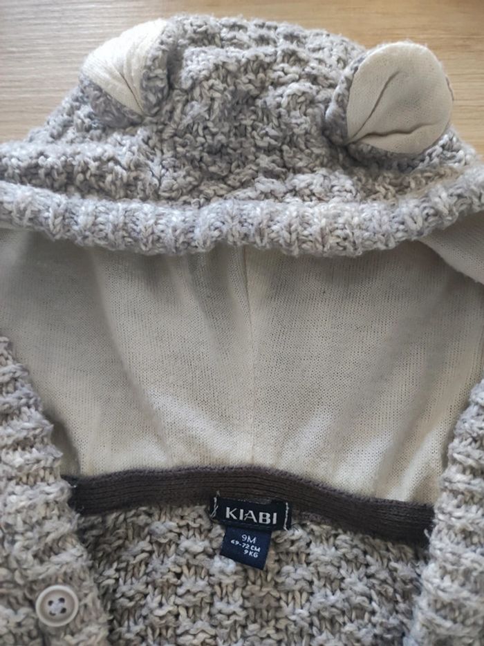 Veste en laine grise - 9 mois - Très bon état - photo numéro 3