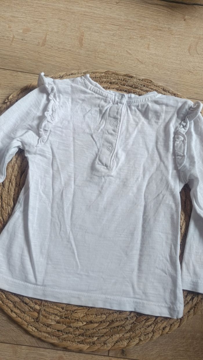 T-shirt manches longues Minnie blanc 18 mois disney - photo numéro 3