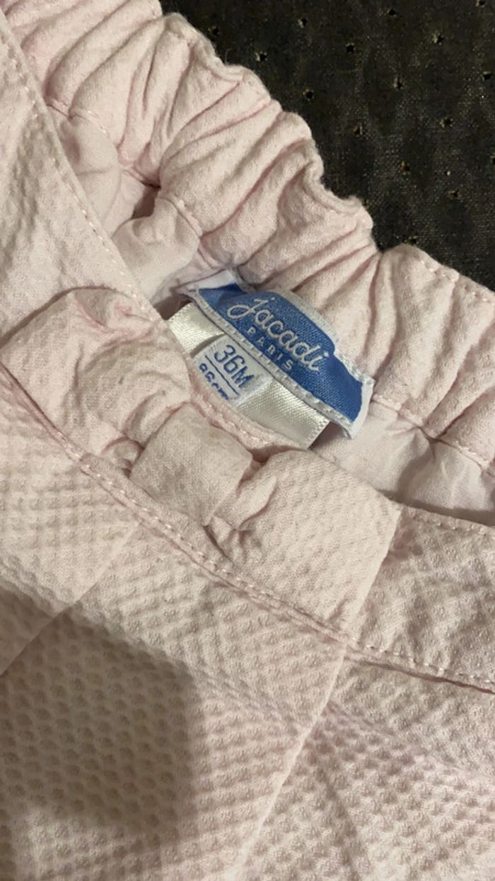 36 mois - shirt rose pale jacadi doublé - photo numéro 2