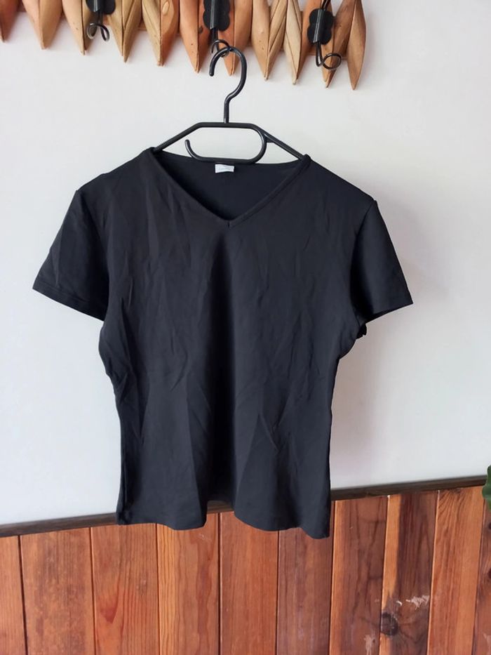 Tee-shirt noir polyamide