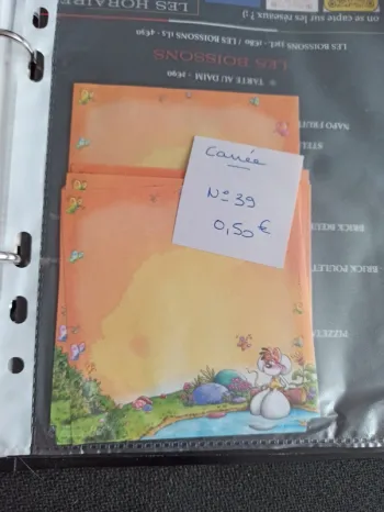 Feuille Diddl carrée 39 0,50€