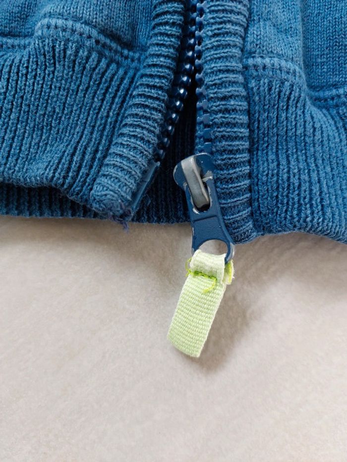 Gilet bleu zippé - photo numéro 5