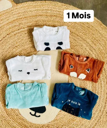 Lot 5 pyjamas 1 mois garçon