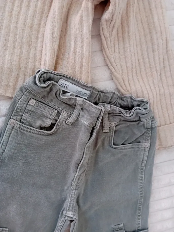 Ensemble fille pull à col roule +cargo 9ans Zara 🌼🤍 - photo numéro 3
