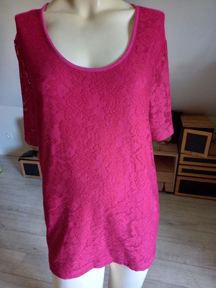 Tee shirt rose foncé taille 50 - photo numéro 2