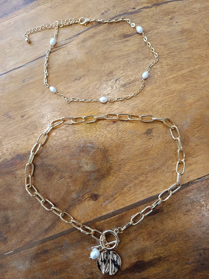 Ensemble collier fausses perles tendance - photo numéro 3