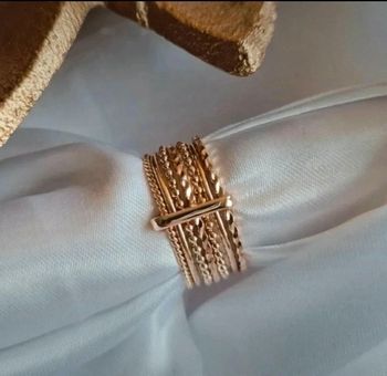 Bague semainier plaqué or 7 anneaux reliés Taille 50