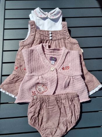 Ensemble robe +t shirt+ gilet