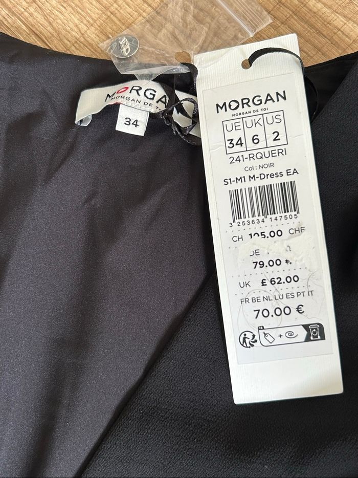Robe noire neuve à manches longues Morgan taille 34 (valeur 70€) - photo numéro 9