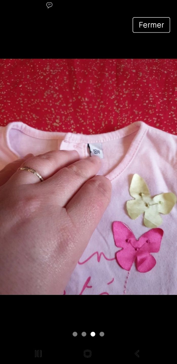 Joli ensemble d été rose taille 18mois - photo numéro 3
