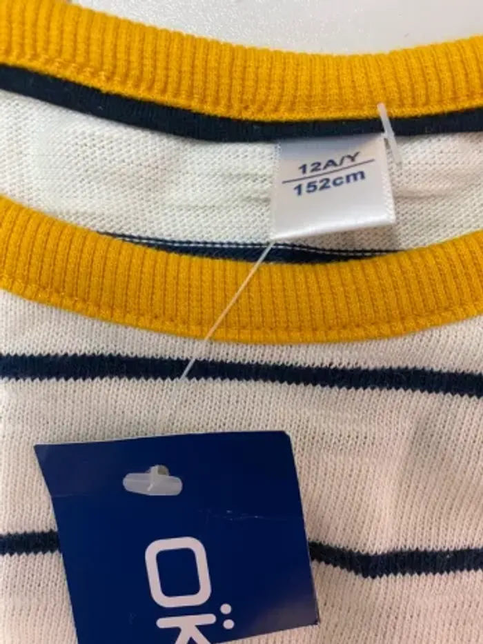 Pull fin garçon - neuf - marinière - Okaïdi - Taille 12 ans - photo numéro 5