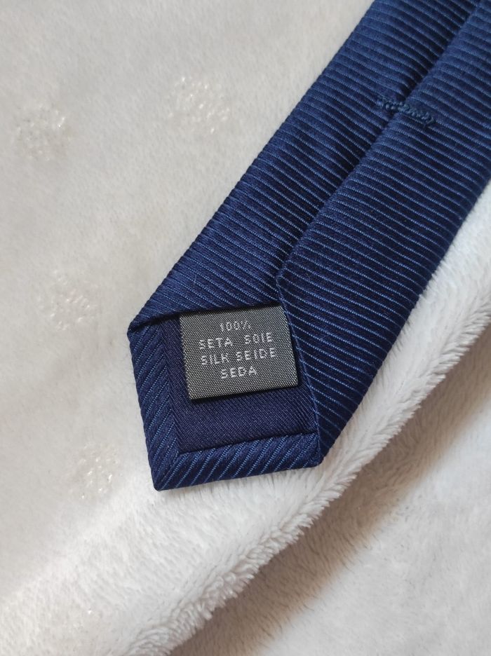 Cravate bleu en soie - photo numéro 4