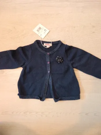 Gilet manches longues 74 cm 12 mois DPAM