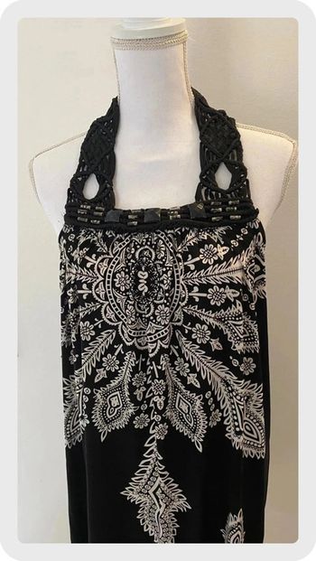 Robe Fluide Motifs Noirs & Blancs Taille 36/36 S/M