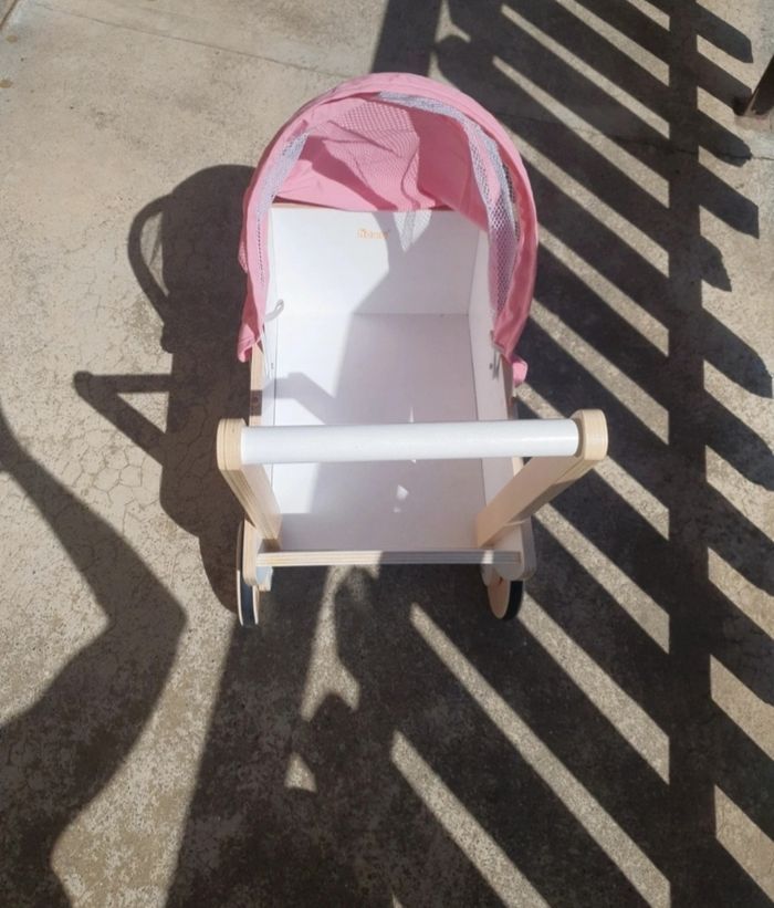 Landau en bois,poupée - photo numéro 2